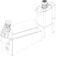 Dewatering screw press continuous